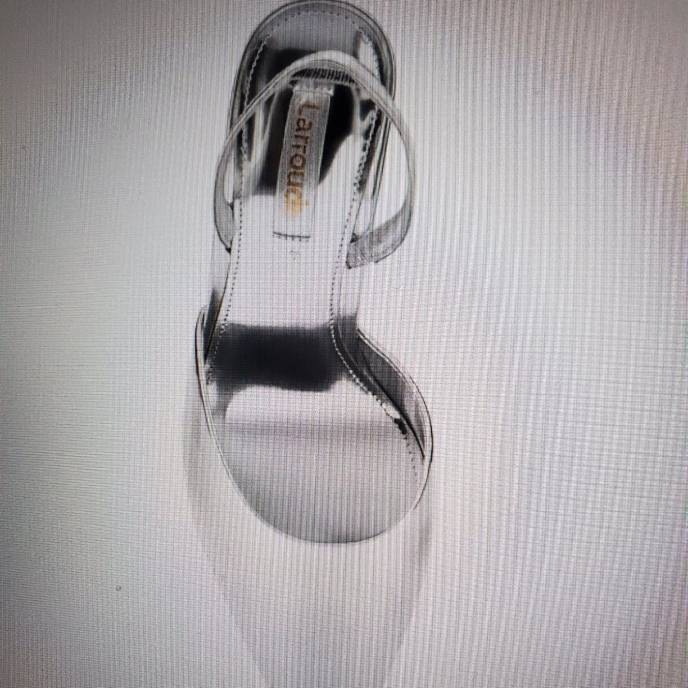 Larroude Gaga Silver Slingback Pumps | Transparent Sculptural Heel - Picture 6 of 6